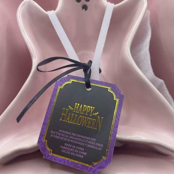 Global Design Concepts Happy Halloween Set Of 2 Pink Ghost Bowls AND Large Bowl - Picture 3 of 3